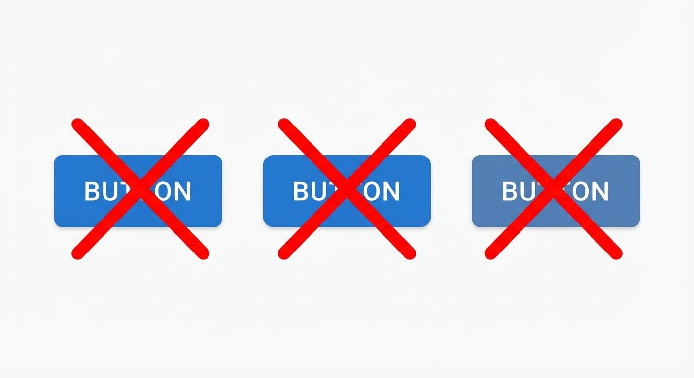 Series of blue buttons crossed out to illustrate detached duplicates