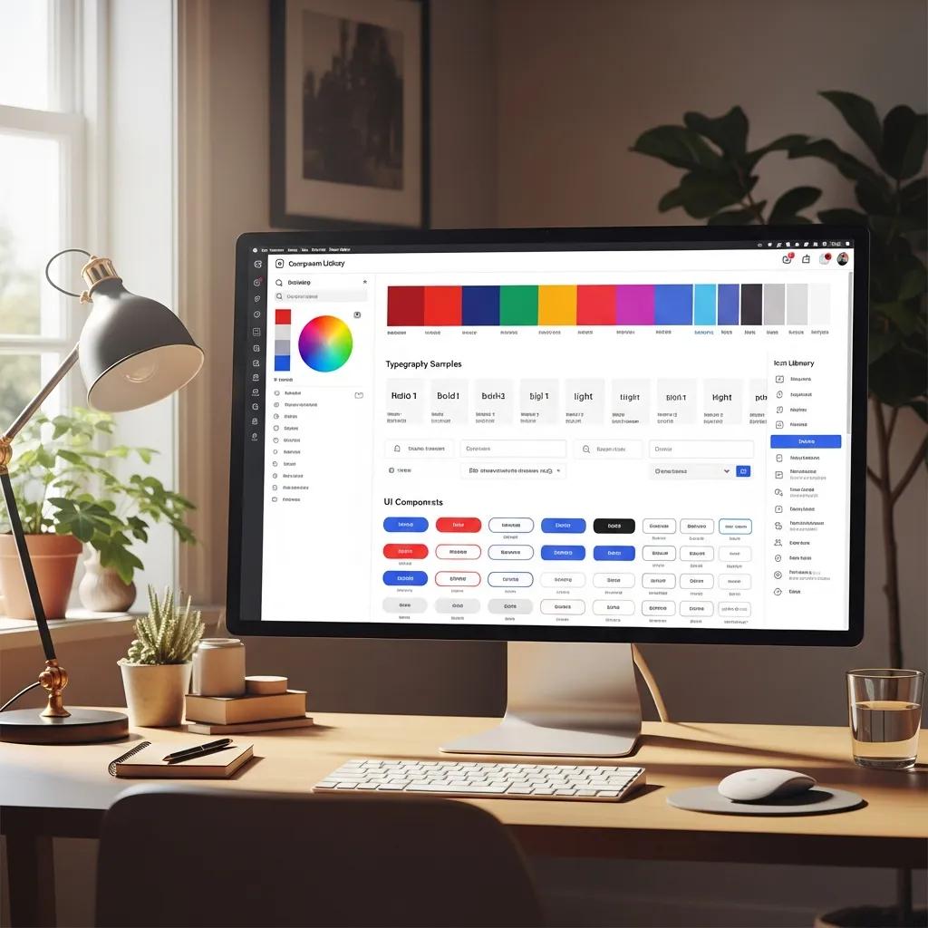 Screenshot of a well-organized component library on a desktop